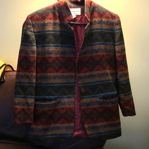 Multi colored blazer,size 4.